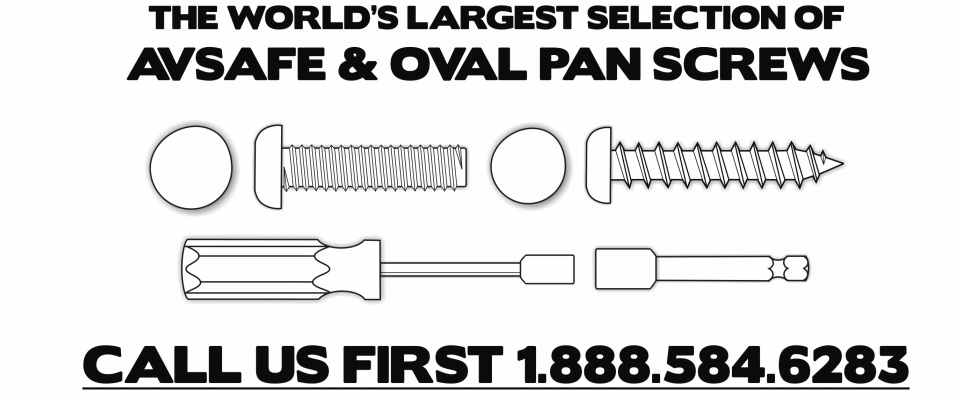 Oval pan security screws